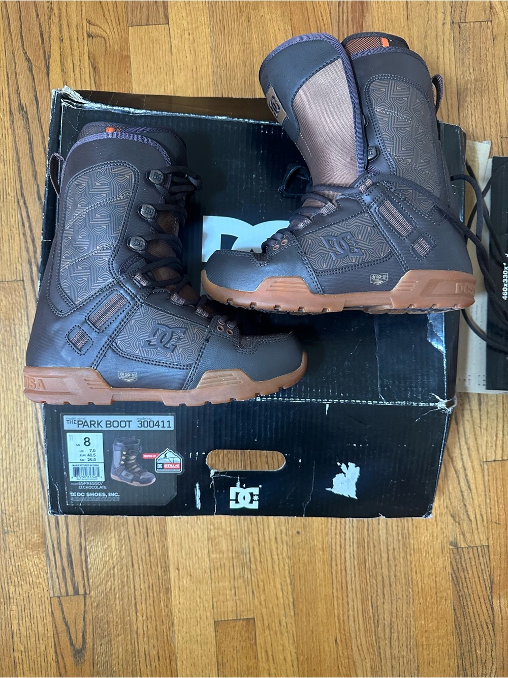 DC Men's Snowboard “the park boot “Brown and Tan